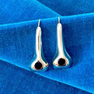 Mexican Sterling Earrings Modernist Style Taxco